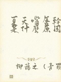 夏天嘴唇干脱皮是什么原因