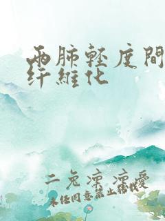 两肺轻度间质性纤维化