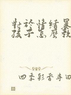 对于情绪暴躁的孩子怎么教育