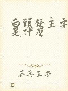 白头发主要原因是什么