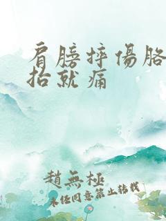 肩膀摔伤胳膊一抬就痛