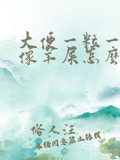 大便一粒一粒的像羊屎怎么办