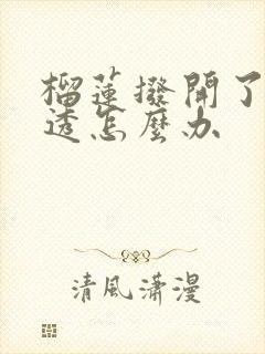 榴莲拨开了没熟透怎么办