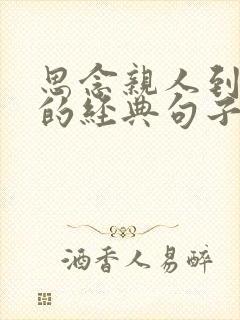 思念亲人到极致的经典句子