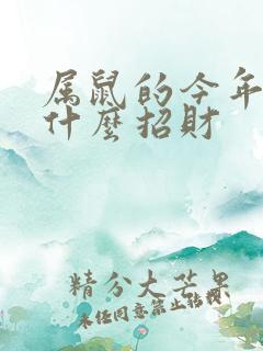 属鼠的今年佩戴什么招财