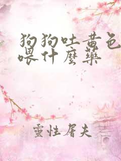 狗狗吐黄色粘液喂什么药