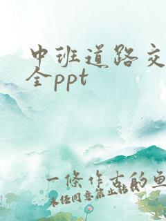 中班道路交通安全ppt