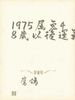 1975属兔48岁以后运气如何