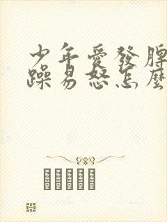 少年爱发脾气暴躁易怒怎么办