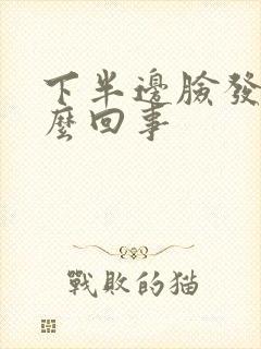 下半边脸发麻怎么回事