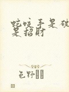 蛇咬手是破财还是招财