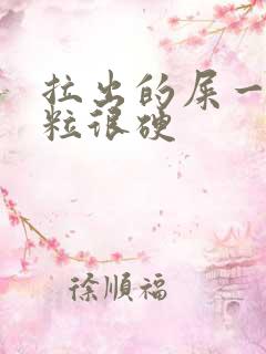 拉出的屎一粒一粒很硬