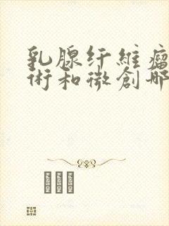 乳腺纤维瘤消融术和微创哪个好