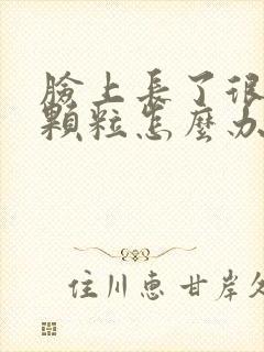 脸上长了很多小颗粒怎么办