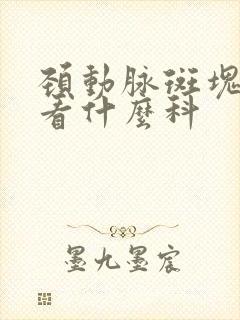 颈动脉斑块需要看什么科