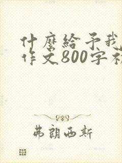 什么给予我力量作文800字初中