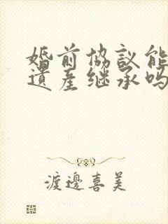 婚前协议能约定遗产继承吗