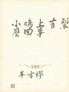 小鸡上有裂口怎么回事