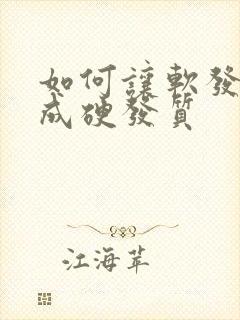 如何让软发质变成硬发质