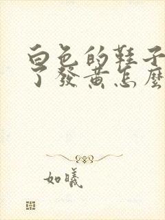 白色的鞋子放久了发黄怎么变白