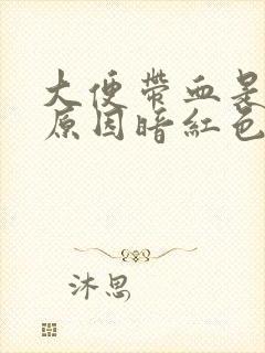 大便带血是什么原因暗红色