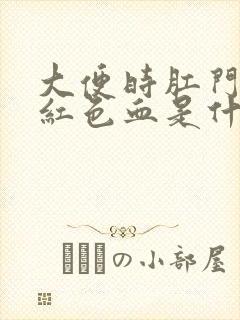 大便时肛门出鲜红色血是什么原因