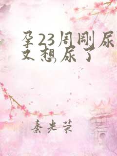 孕23周刚尿完又想尿了