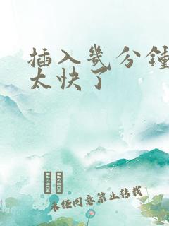 插入几分钟就射太快了