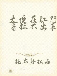 大便在肛门处堵着拉不出来怎么办