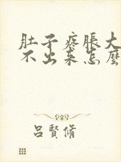 肚子疼胀大便拉不出来怎么办