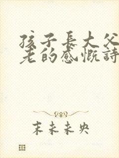 孩子长大父母变老的感慨诗句