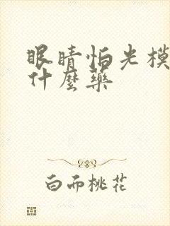 眼睛怕光模糊用什么药