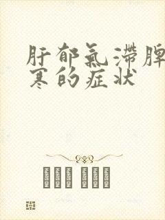 肝郁气滞脾胃虚寒的症状