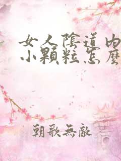 女人阴道内起了小颗粒怎么办