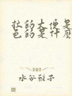 拉的大便是绿黑色的是什么原因