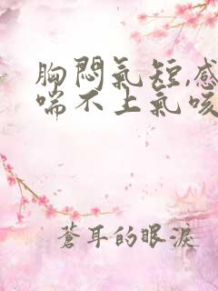 胸闷气短,感觉喘不上气咳嗽吃什么药