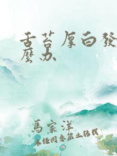 舌苔厚白发黄怎么办