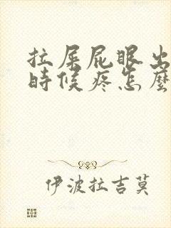 拉屎屁眼出血有时候疼怎么回事