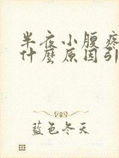 半夜小腹疼醒是什么原因引起的