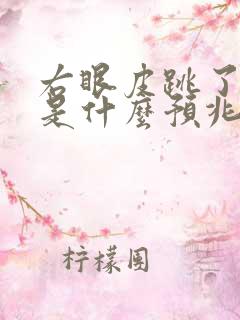 右眼皮跳了一天是什么预兆男