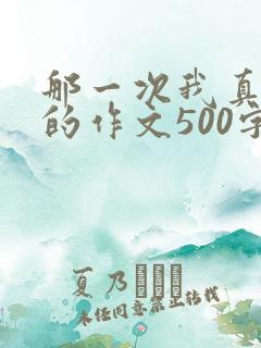 那一次我真为题的作文500字