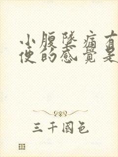 小腹坠痛有想大便的感觉是什么原因