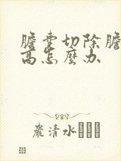 胆囊切除胆汁酸高怎么办