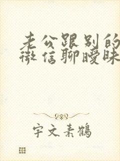 老公跟别的女人微信聊暧昧