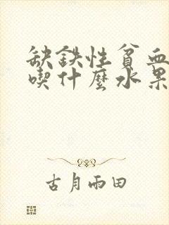 缺铁性贫血的人吃什么水果