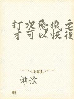 打次飞机要多久才可以恢复