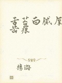 舌苔白腻厚有牙齿痕