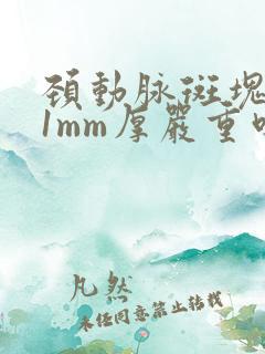 颈动脉斑块2.1mm厚严重吗