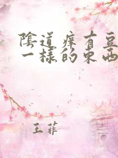 阴道痒有豆腐渣一样的东西