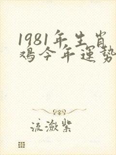1981年生肖鸡今年运势如何